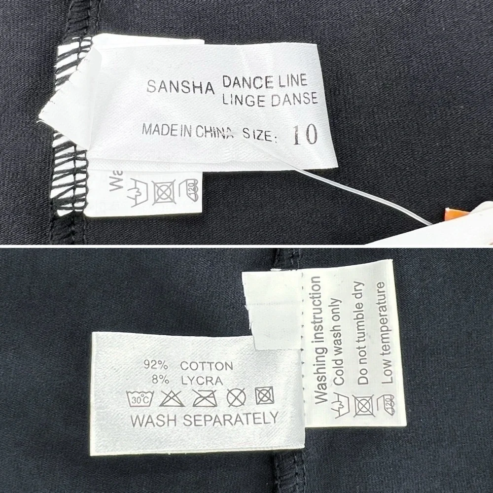 Sansha Crop Dance Pants Size 10 + Capezio Footed Tights Suntan & Pink New NWT